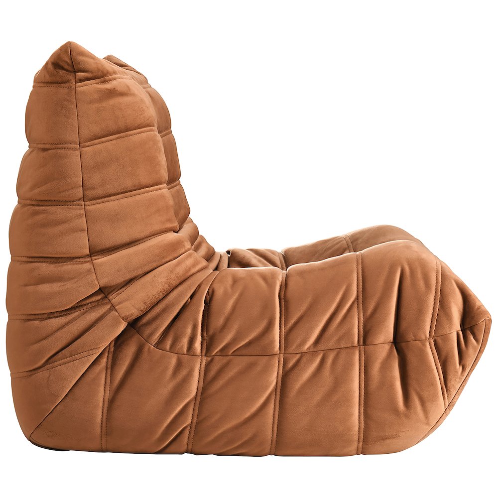 Relax Cognac Velvet Upholstered Chair