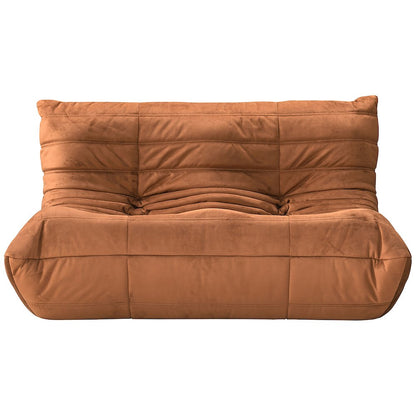Relax 54.75" Cognac Velvet Upholstered Loveseat