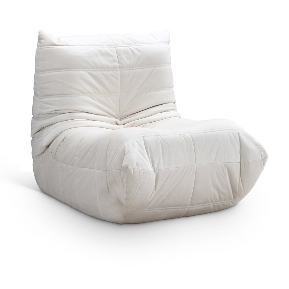 Relax Cream Velvet Upholstered Chair
