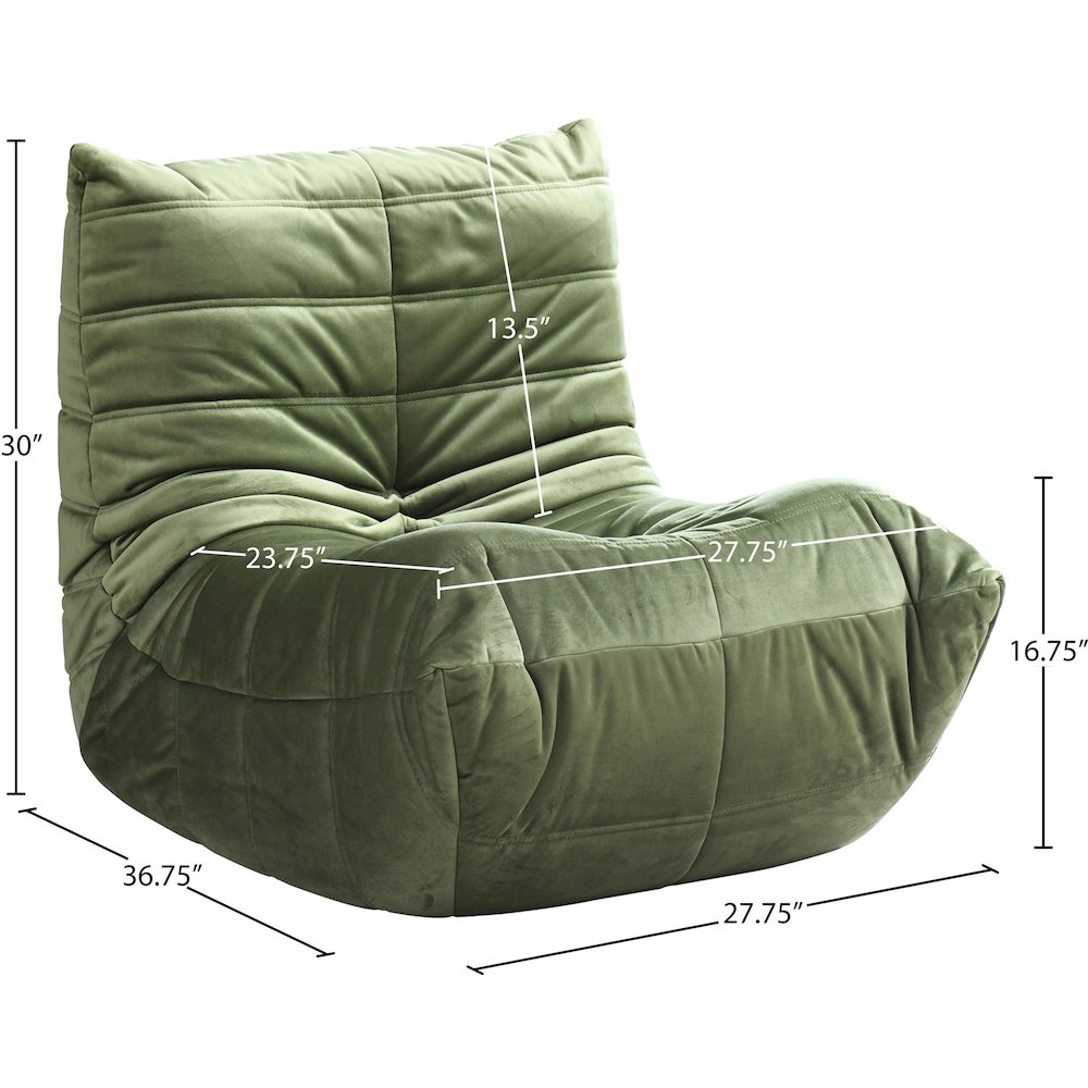 Relax Green Velvet Upholstered Chair