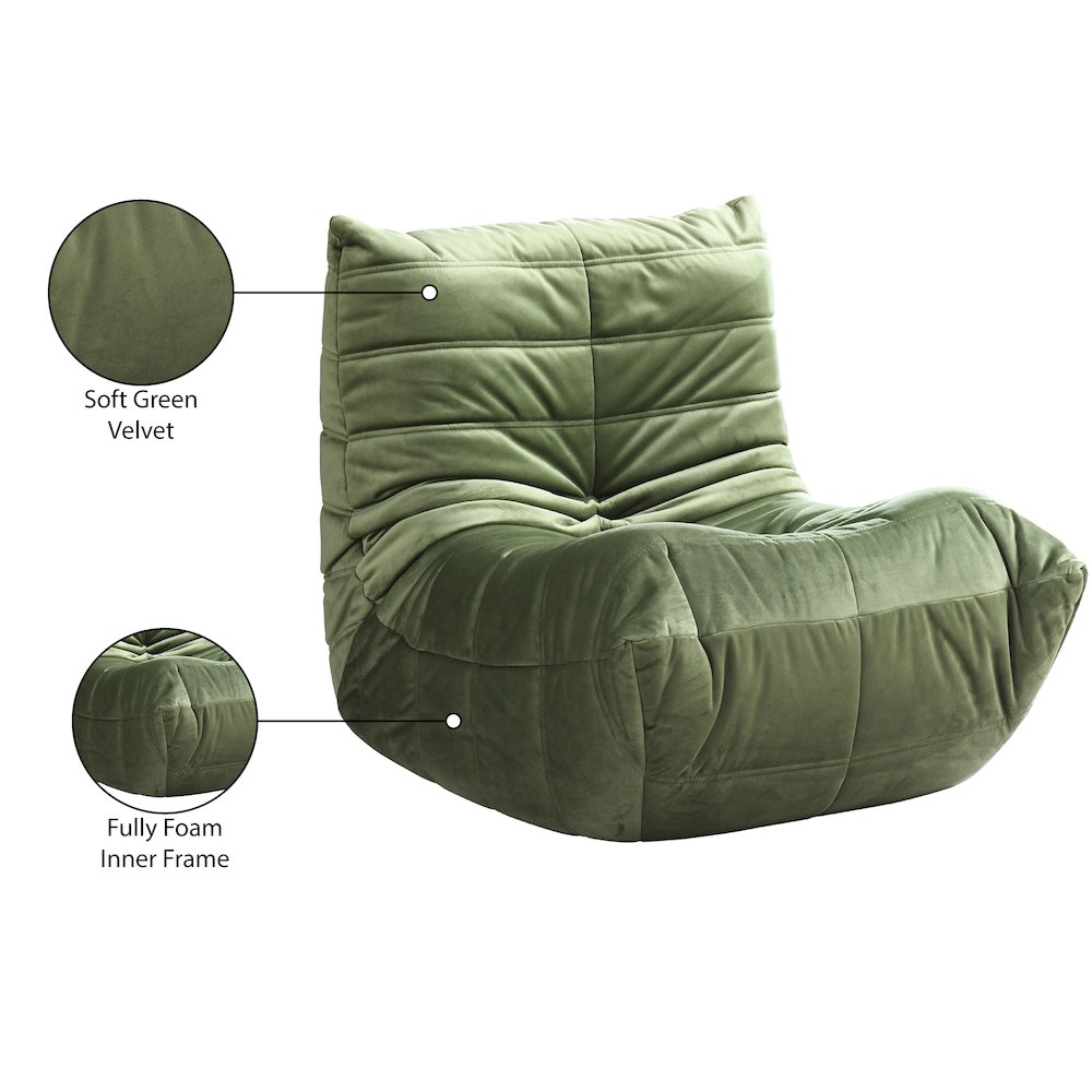 Relax Green Velvet Upholstered Chair