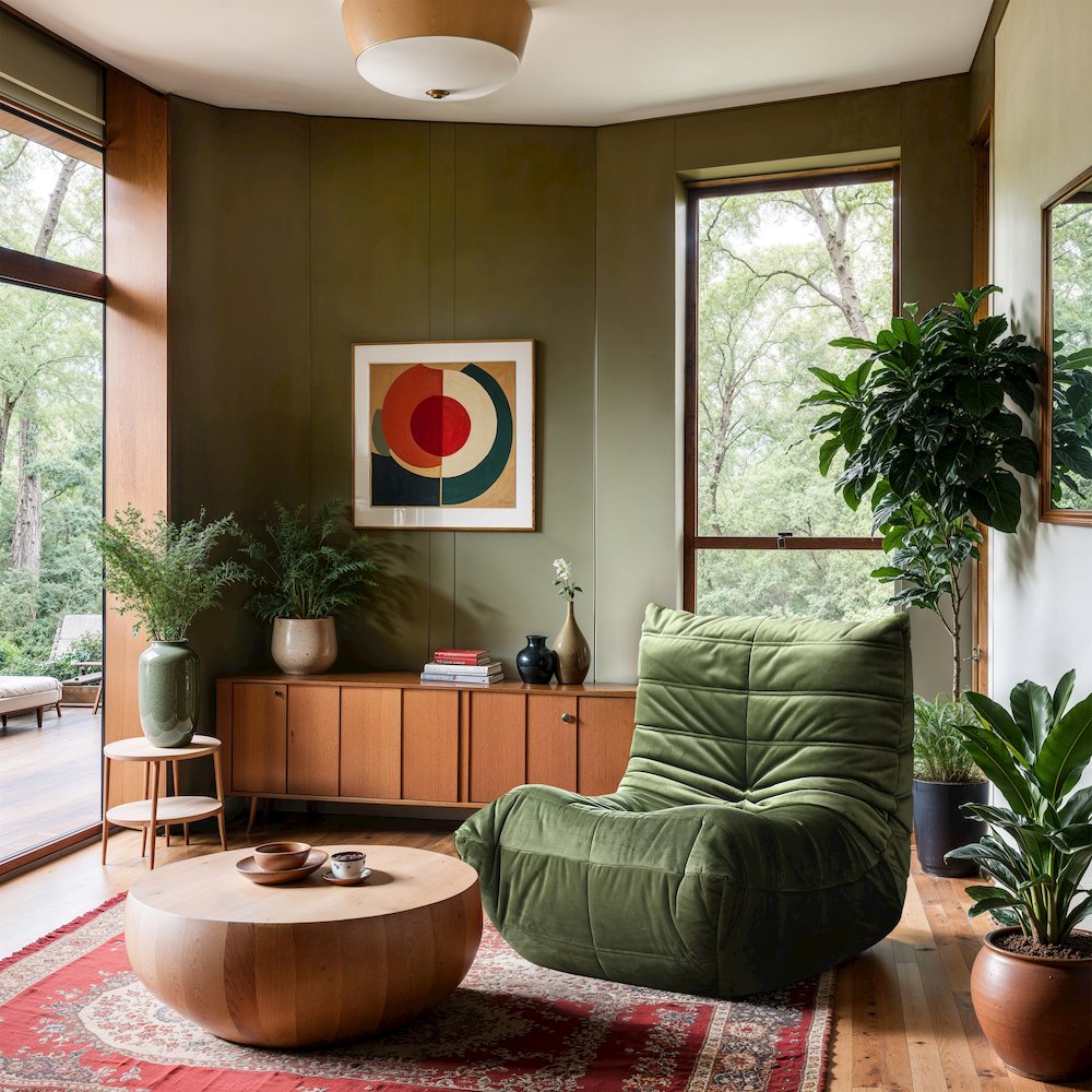 Relax Green Velvet Upholstered Chair