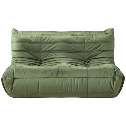 Relax 54.75" Green Velvet Upholstered Loveseat