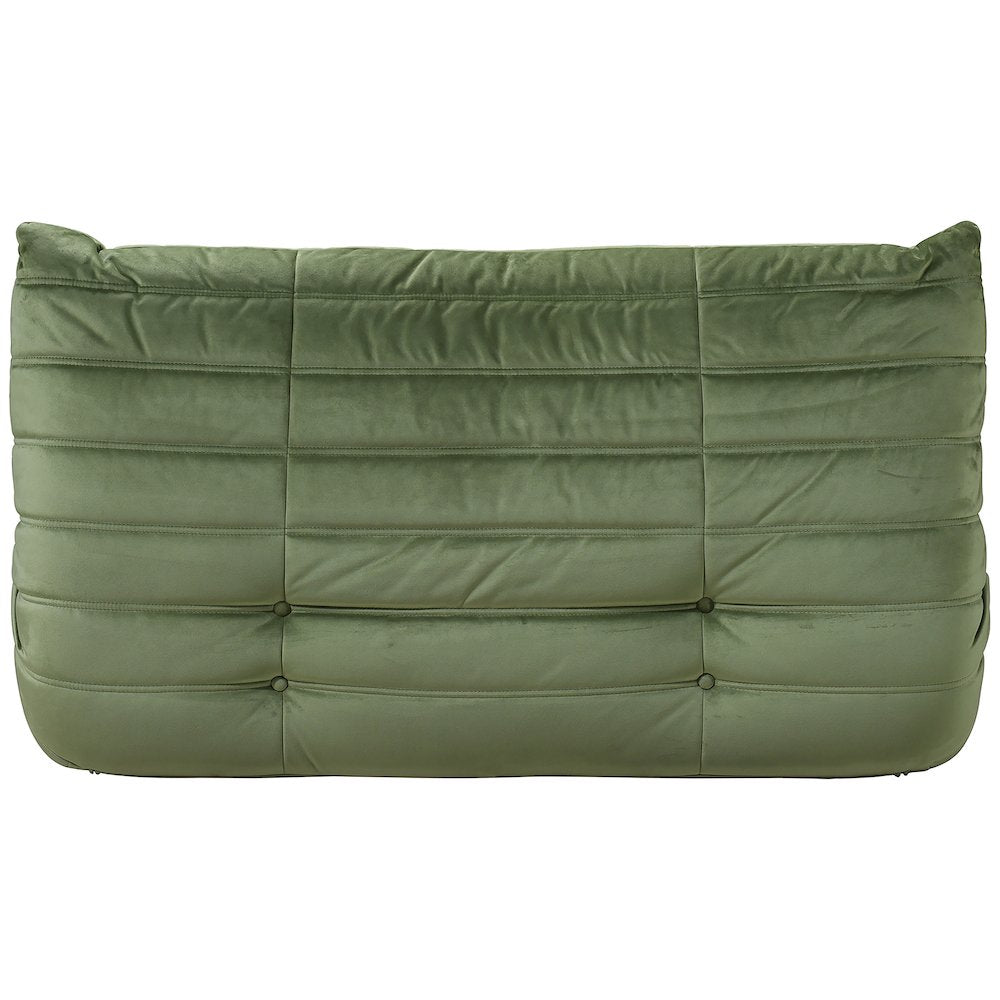 Relax 54.75" Green Velvet Upholstered Loveseat