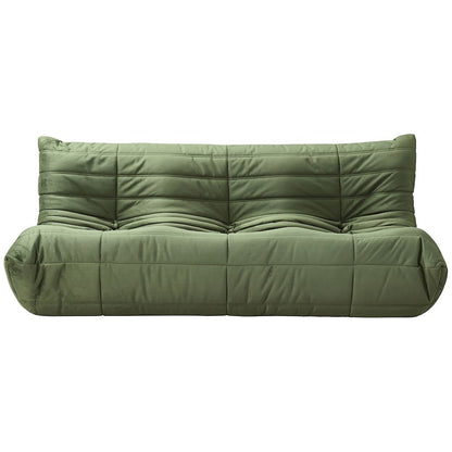 Relax 77.75" Green Velvet Upholstered Sofa
