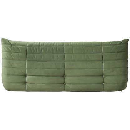 Relax 77.75" Green Velvet Upholstered Sofa