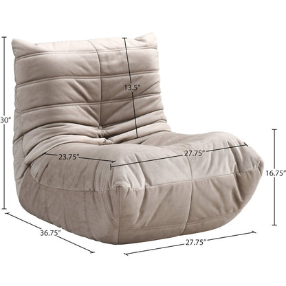 Relax Taupe Velvet Upholstered Chair