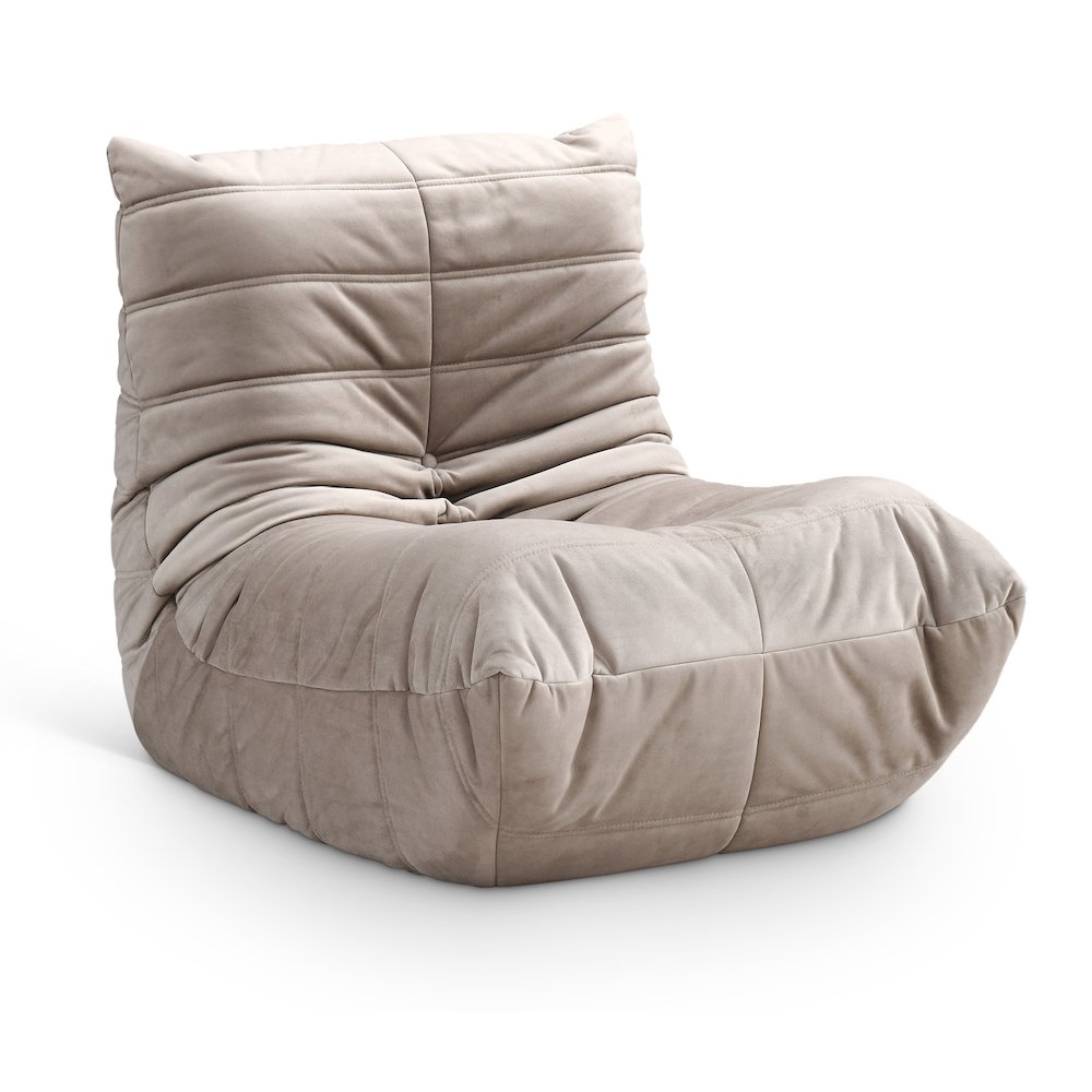 Relax Taupe Velvet Upholstered Chair