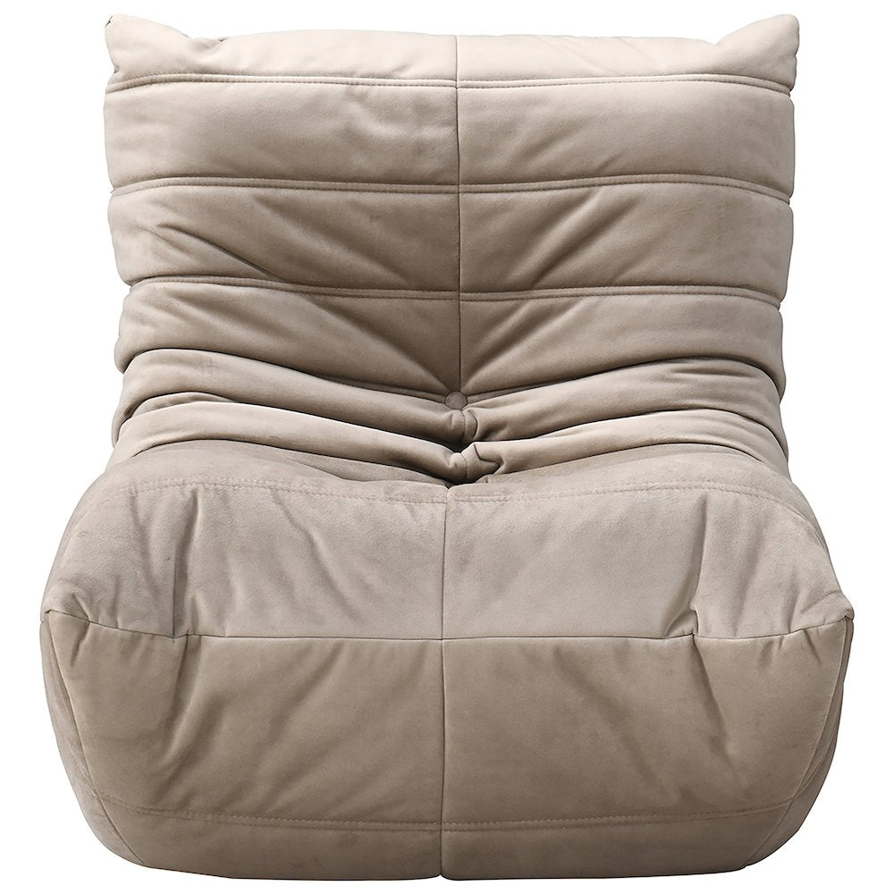 Relax Taupe Velvet Upholstered Chair