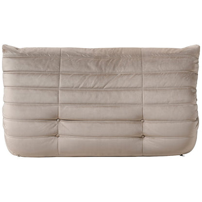Relax 54.75" Taupe Velvet Upholstered Loveseat