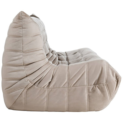 Relax 77.75" Taupe Velvet Upholstered Sofa