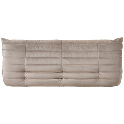 Relax 77.75" Taupe Velvet Upholstered Sofa