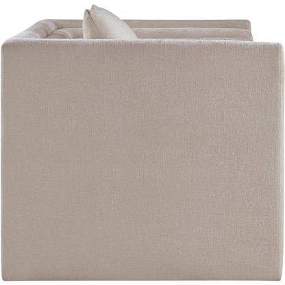 Everett Beige Chenille Fabric Chair