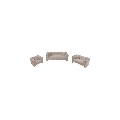 Everett Beige Chenille Fabric Chair