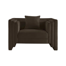 Everett Brown Chenille Fabric Chair