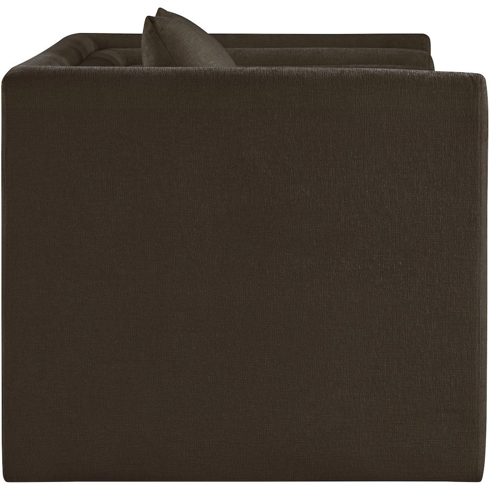 Everett Brown Chenille Fabric Chair