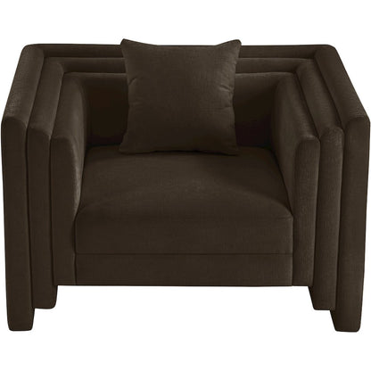 Everett Brown Chenille Fabric Chair