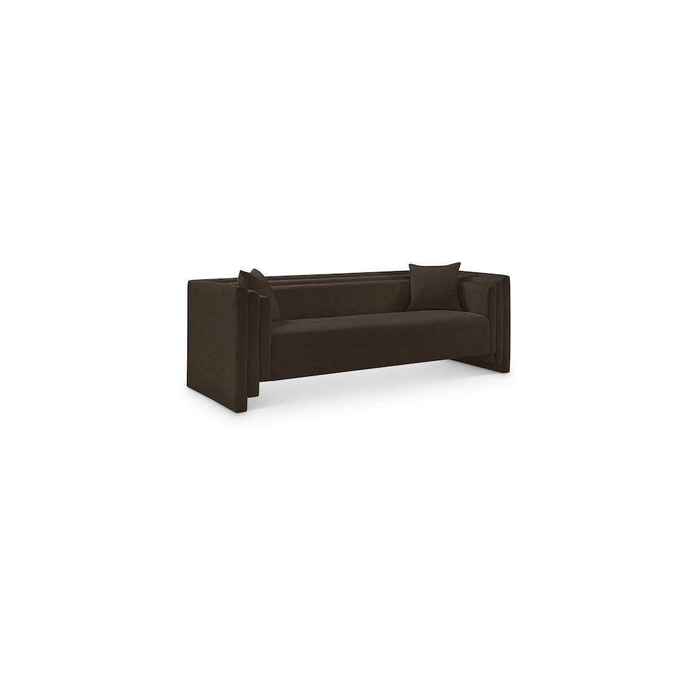 Everett Brown Chenille Fabric Sofa