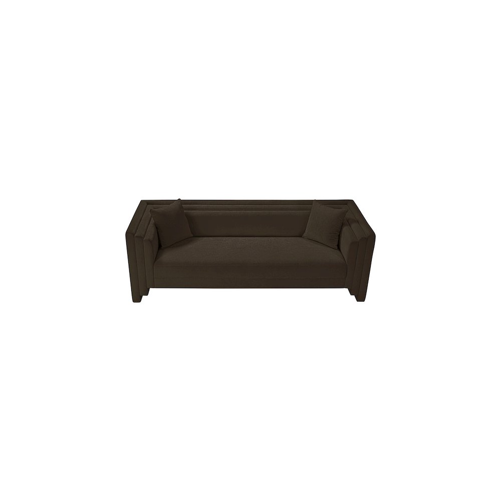 Everett Brown Chenille Fabric Sofa