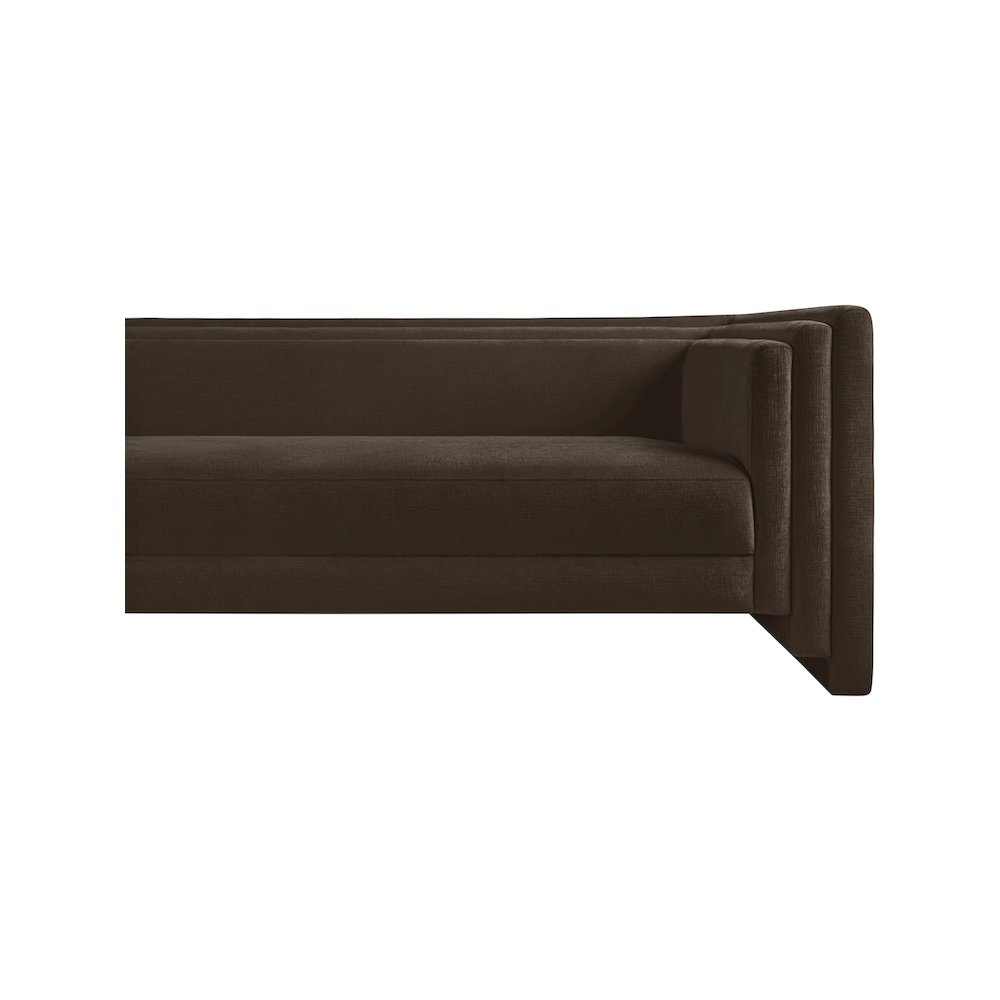 Everett Brown Chenille Fabric Sofa