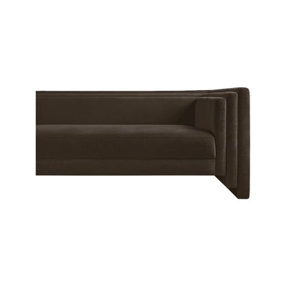 Everett Brown Chenille Fabric Sofa