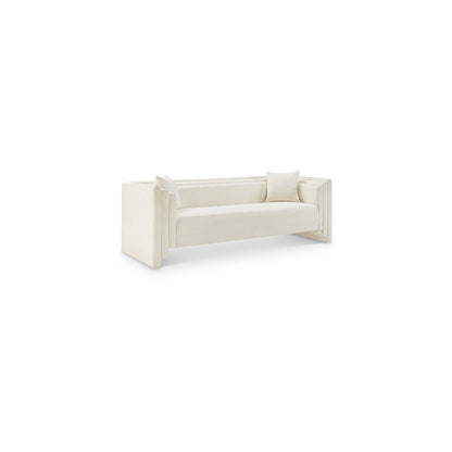 Everett Cream Chenille Fabric Sofa