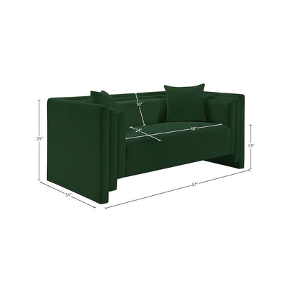 Everett Green Chenille Fabric Loveseat