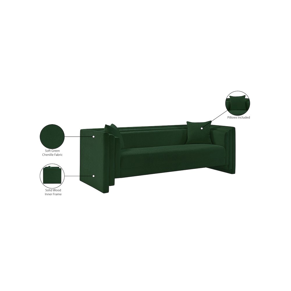 Everett Green Chenille Fabric Sofa