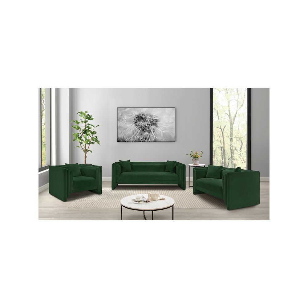 Everett Green Chenille Fabric Sofa