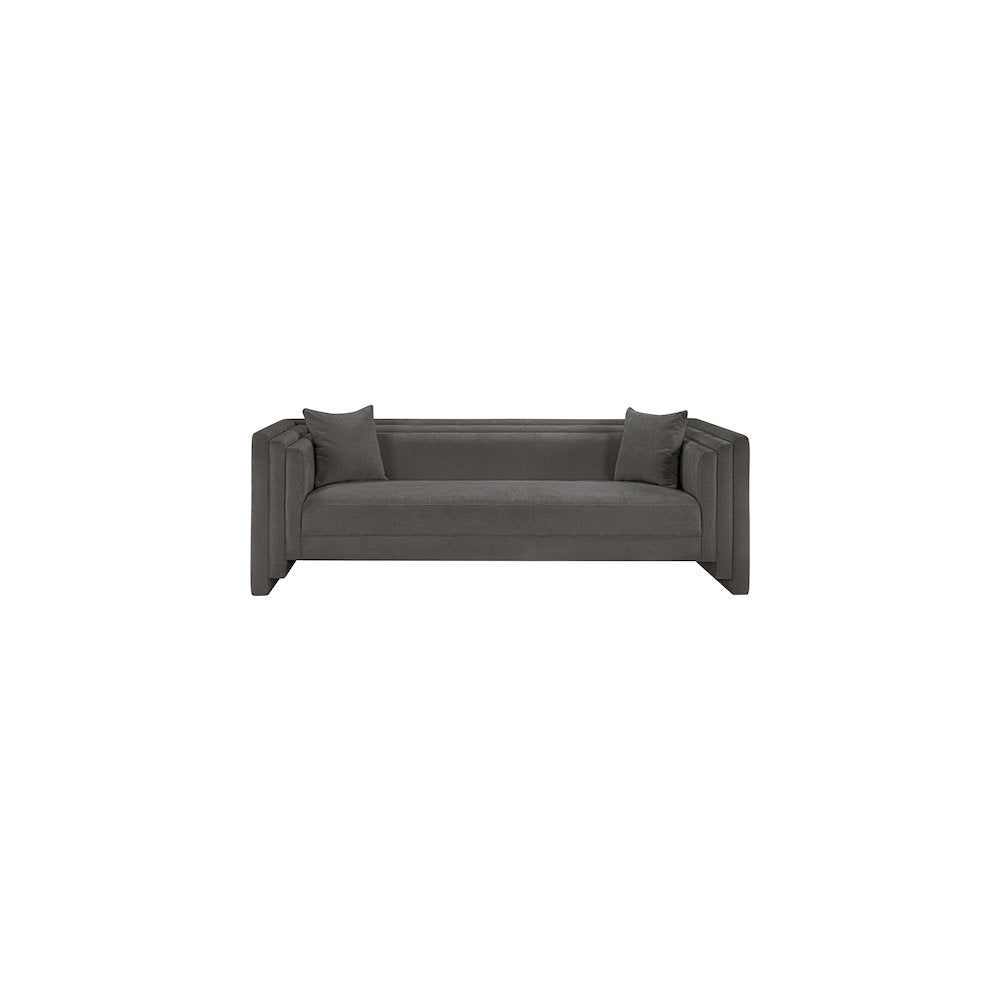 Everett Grey Chenille Fabric Sofa