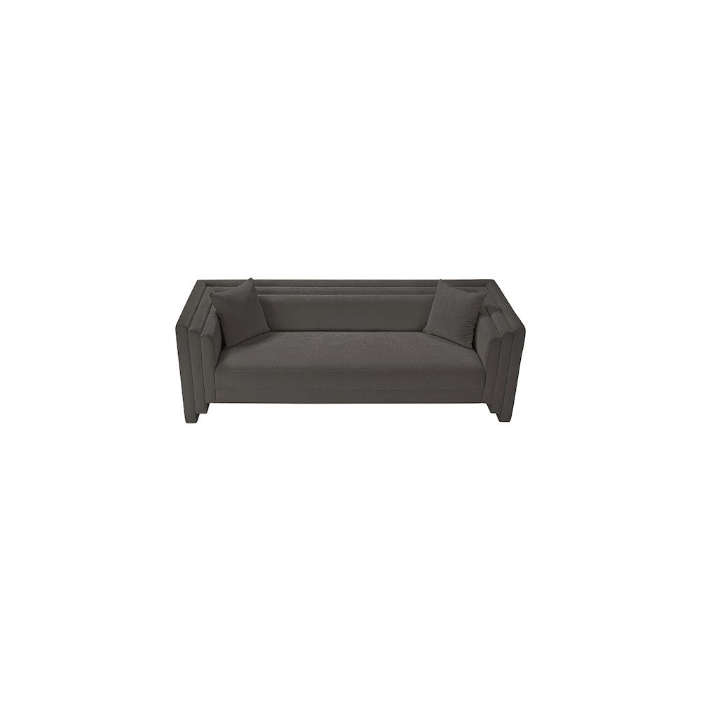 Everett Grey Chenille Fabric Sofa
