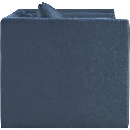 Everett Light Blue Chenille Fabric Chair