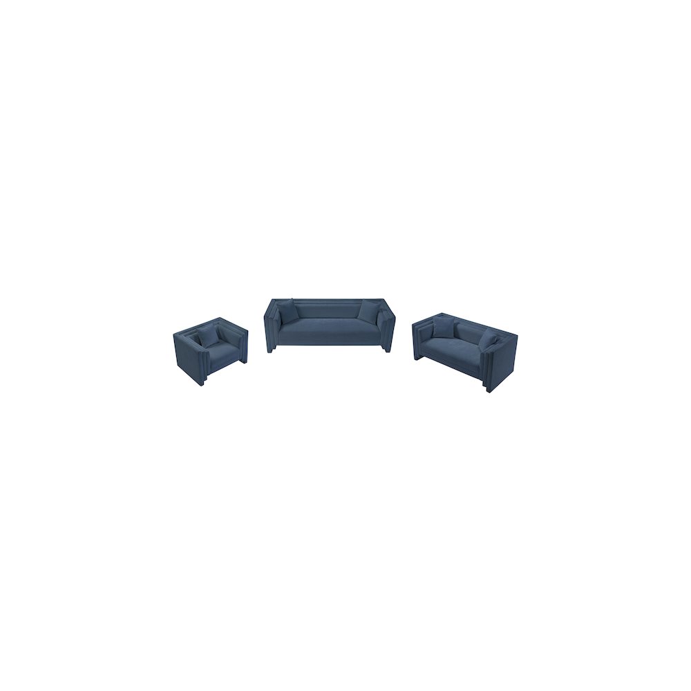 Everett Light Blue Chenille Fabric Chair