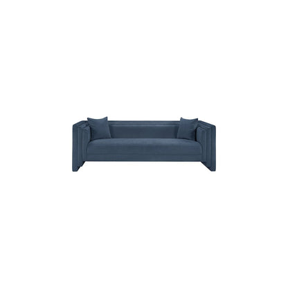 Everett Light Blue Chenille Fabric Sofa