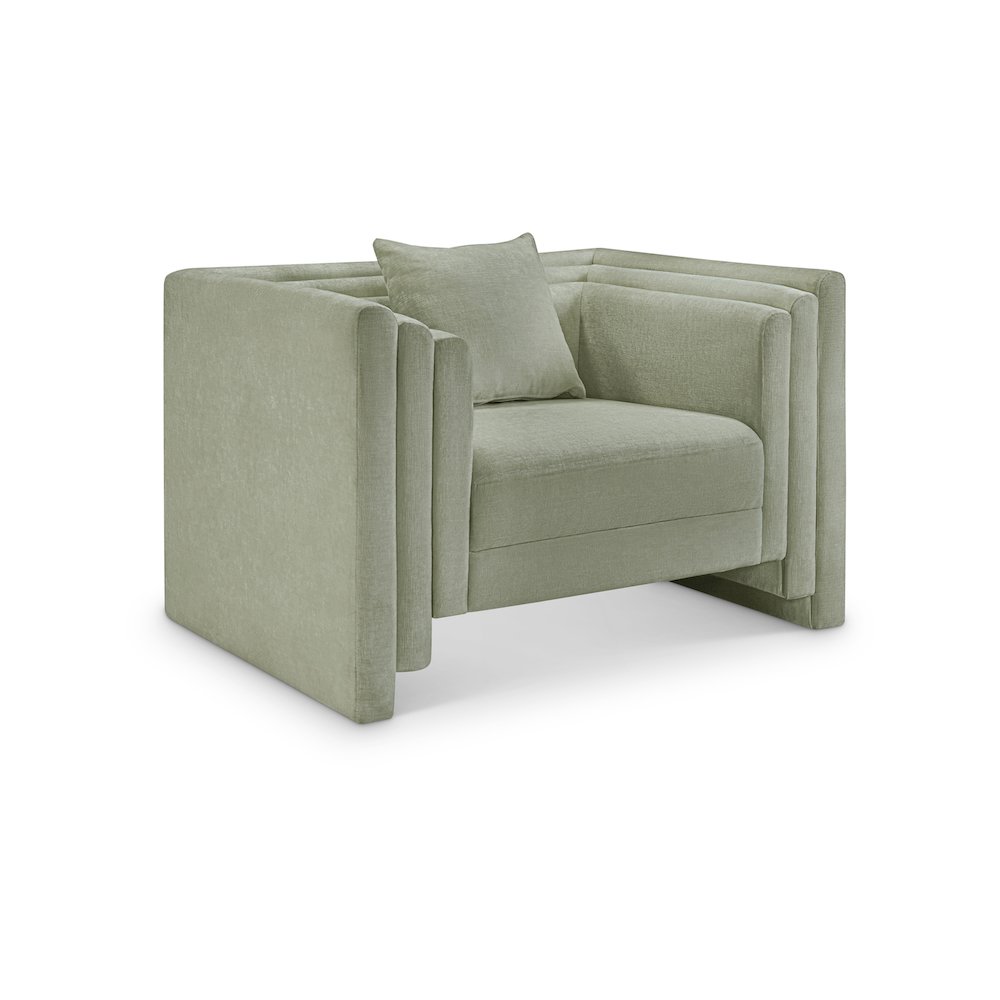 Everett Mint Chenille Fabric Chair