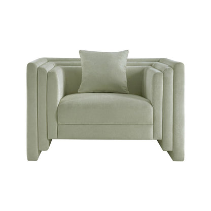 Everett Mint Chenille Fabric Chair