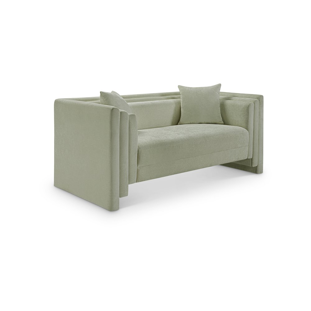 Everett Mint Chenille Fabric Loveseat