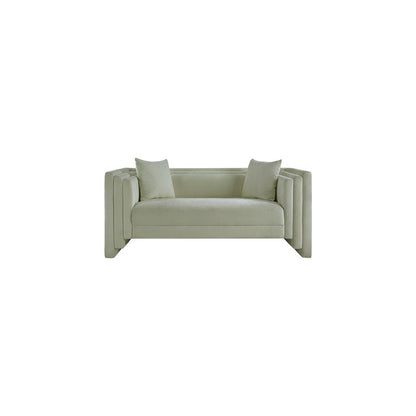 Everett Mint Chenille Fabric Loveseat
