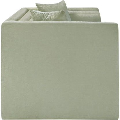 Everett Mint Chenille Fabric Loveseat