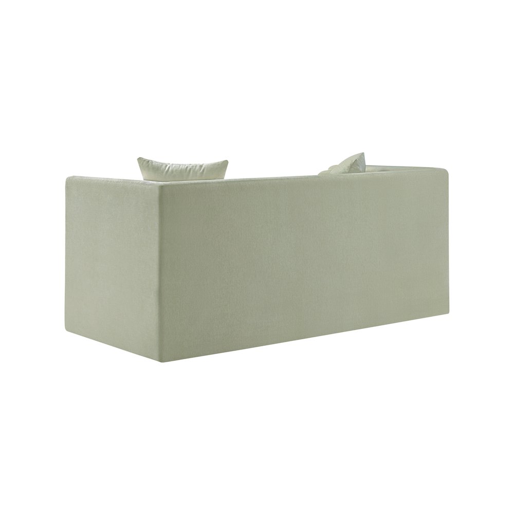 Everett Mint Chenille Fabric Loveseat