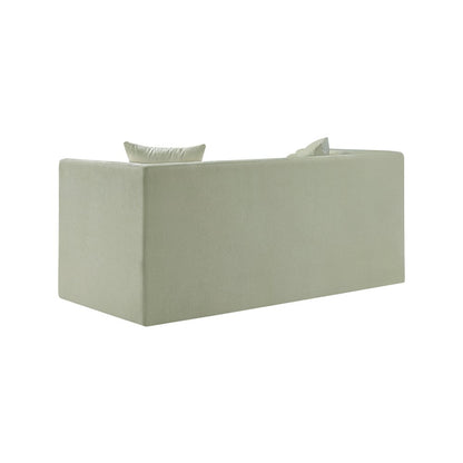 Everett Mint Chenille Fabric Loveseat
