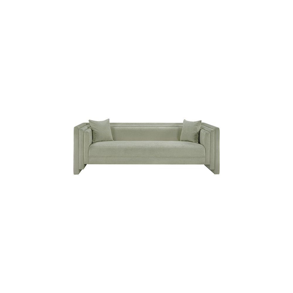 Everett Mint Chenille Fabric Sofa