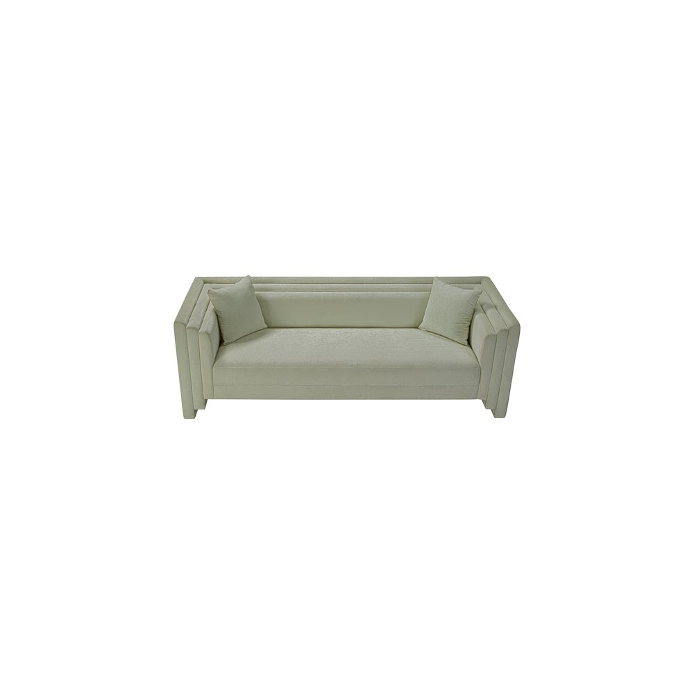 Everett Mint Chenille Fabric Sofa