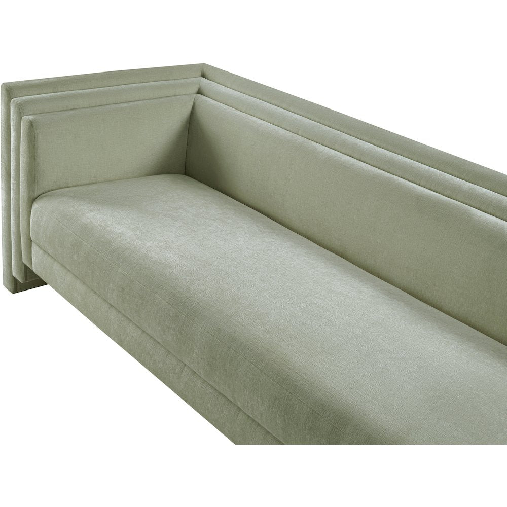 Everett Mint Chenille Fabric Sofa