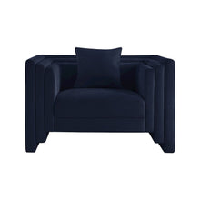 Everett Navy Chenille Fabric Chair