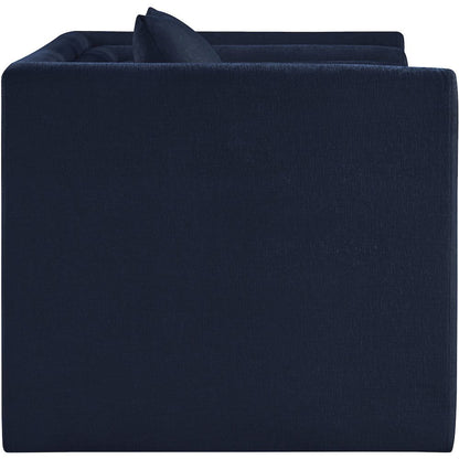 Everett Navy Chenille Fabric Chair