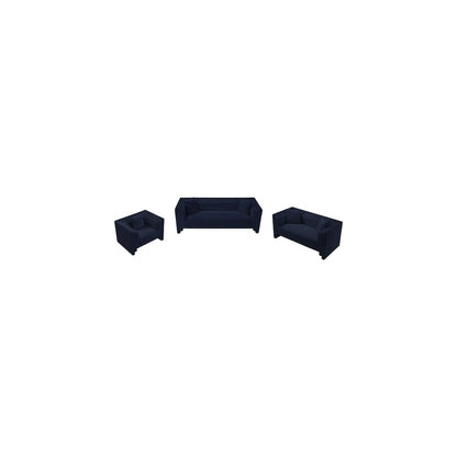 Everett Navy Chenille Fabric Sofa
