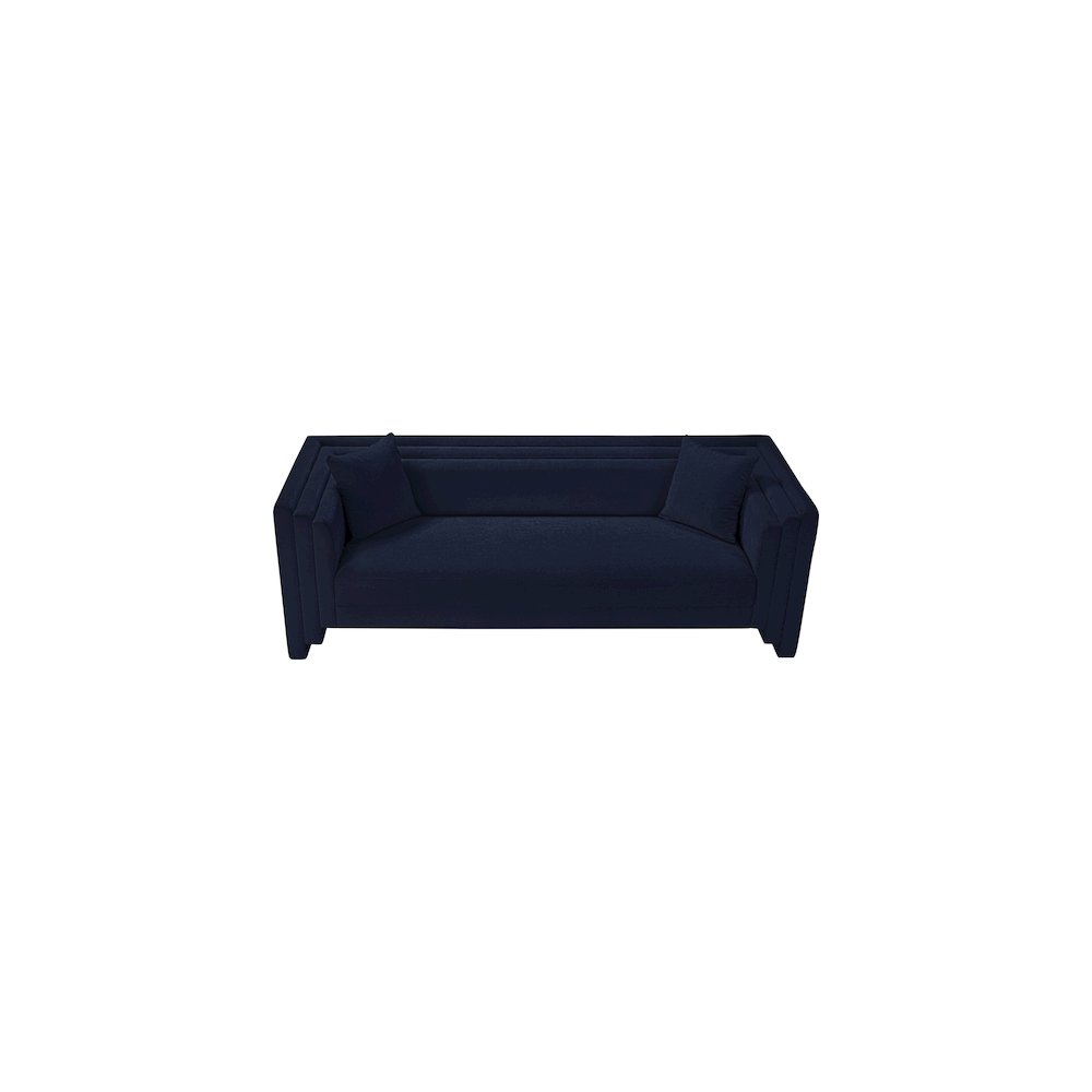Everett Navy Chenille Fabric Sofa