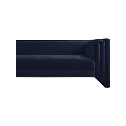 Everett Navy Chenille Fabric Sofa