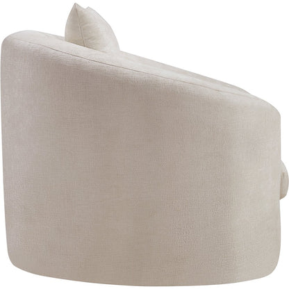 Penelope Beige Chenille Fabric Chair